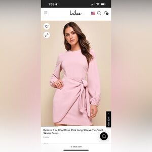 Lulu’s Pink believe it or knot dress